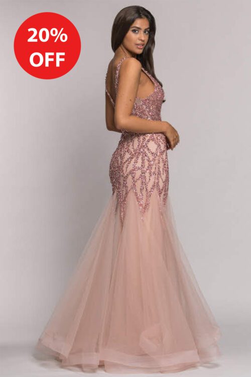 Pink Fishtail Prom and Evening Dress ...