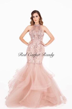 Blush Pink Fishtail Prom and Evening ...
