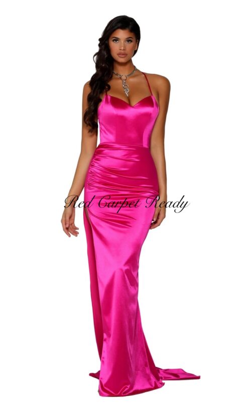 Hot Pink Satin Prom and Evening Dress ...
