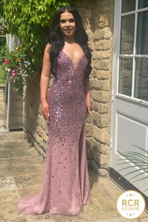 Blush full glam prom and evening dress