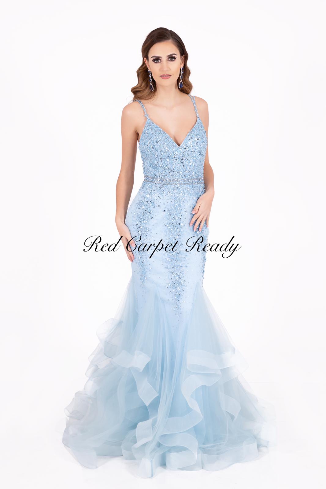 Blue Fishtail Prom and Evening Dress ...