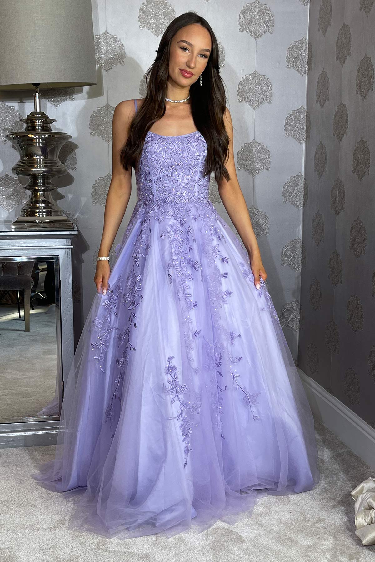 UK AlinePrincess Sleeveless LongFloorLength Satin Prom Dress With  Sequins Pockets Beading Lace M19326P  Prom Dresses  feeltimescouk