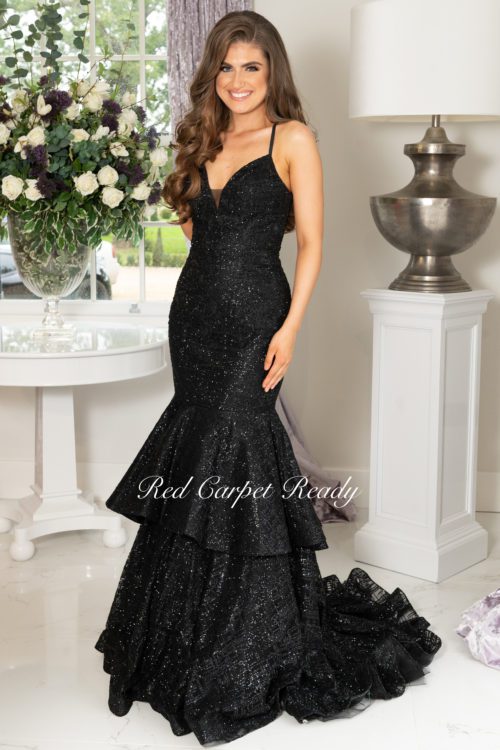 Black Fishtail Prom and Evening Dress ...