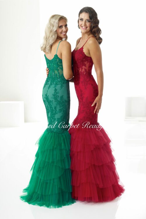 Emerald Lace Fishtail Prom and Evening ...