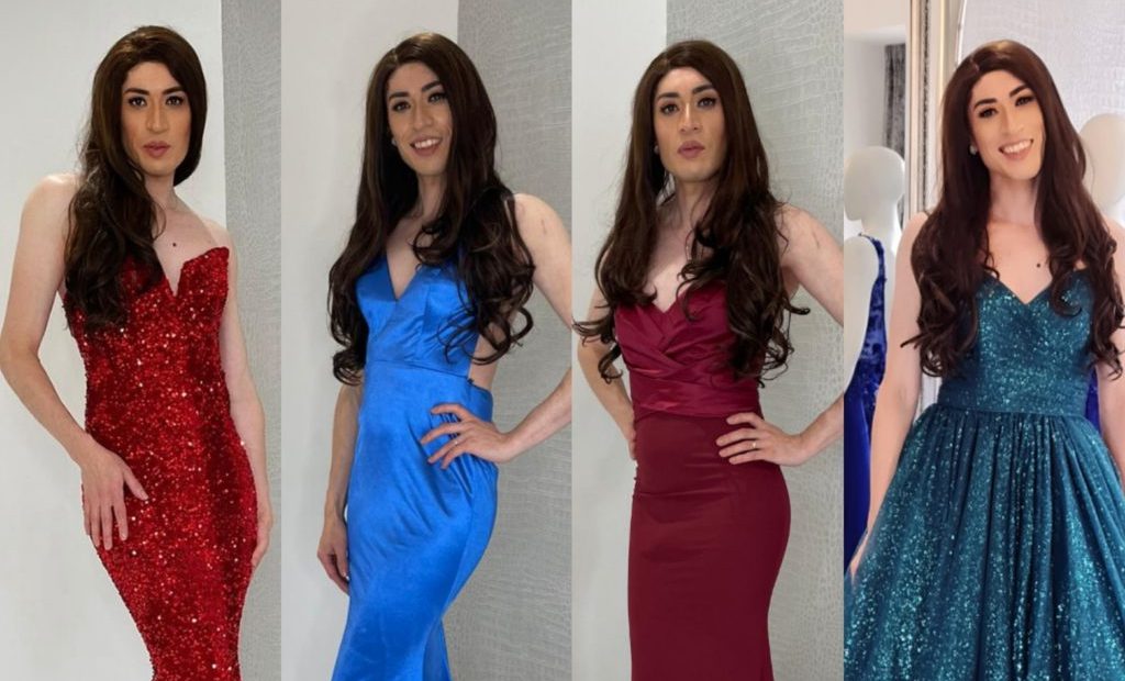 Dress shopping at Red Carpet Ready as a Non Binary Person Red