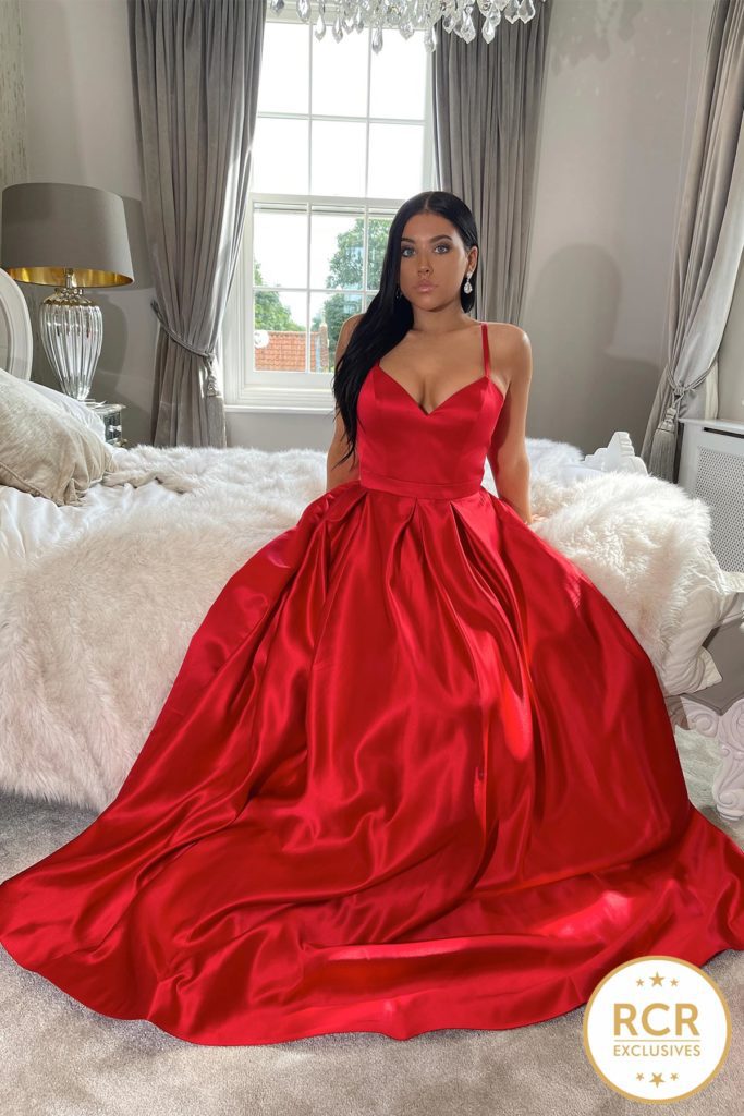 rcr exclusives remi bright red prom dress