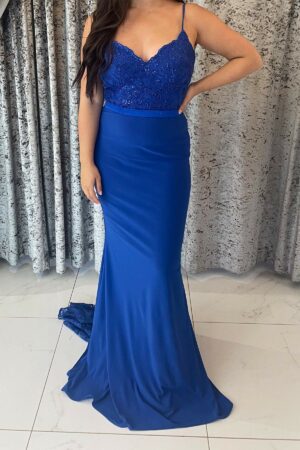 sale royal blue fishtail dress