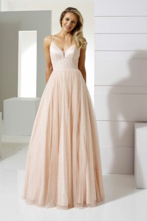 shimmer tulle ballgown rose pink