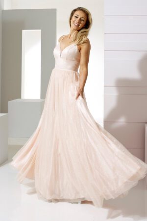 shimmer tulle ballgown rose pink