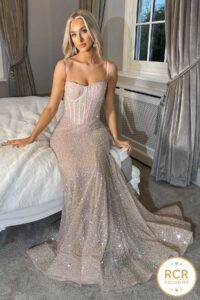 Cinderella Pink Sparkling Fishtail Dress