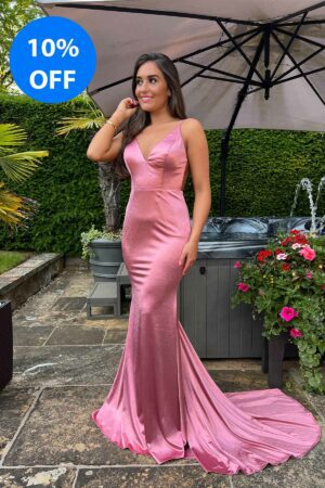 Slinky Blush Bodycon Prom and Evening Dress