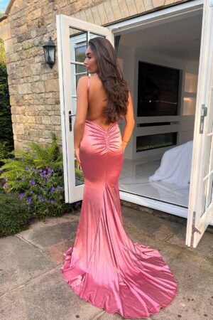 Slinky Blush Bodycon Prom and Evening Dress