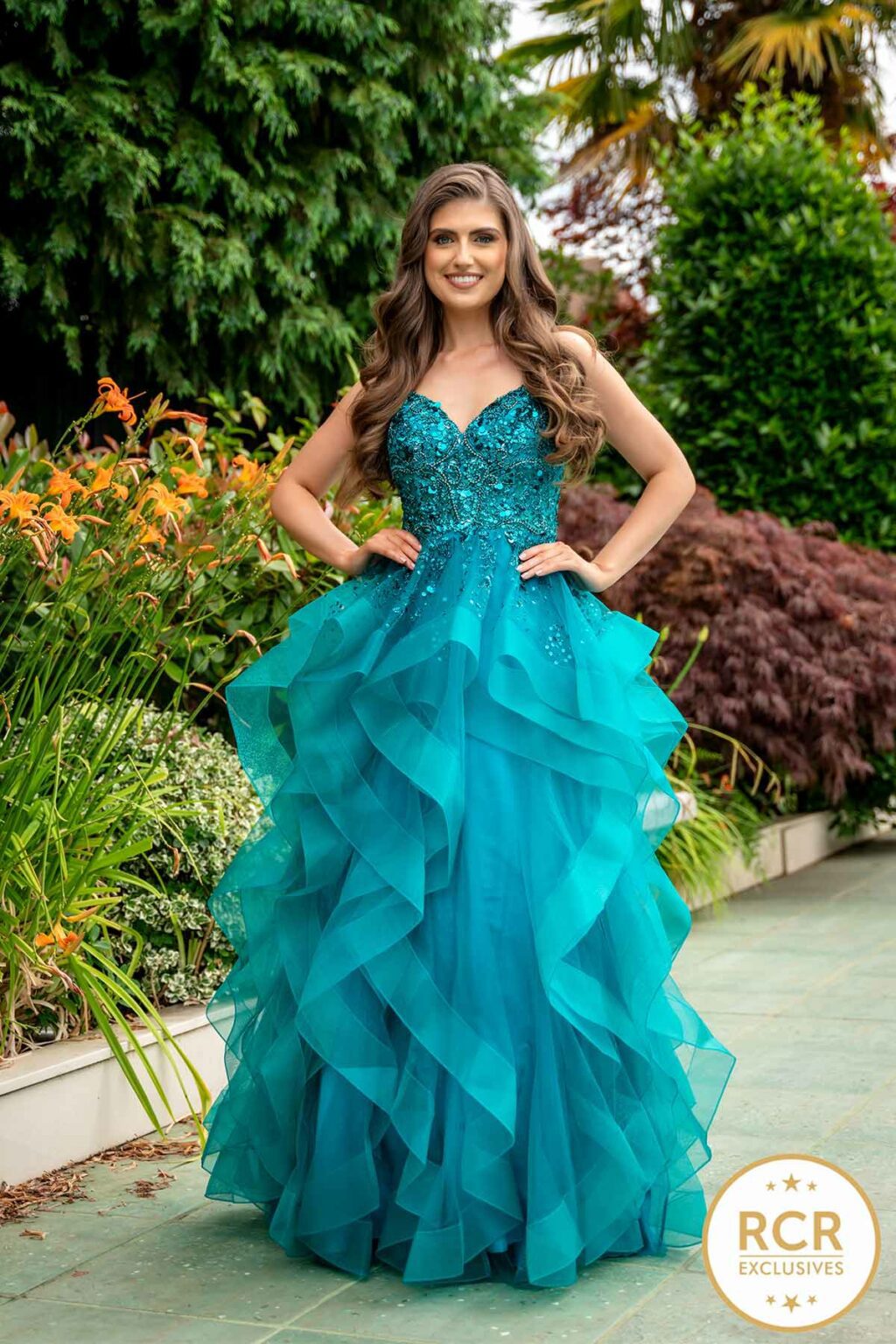 SKY | Teal Ballgown Prom Dress | Red Carpet Ready