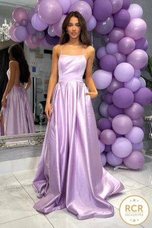 Elegant Ball Gown Sleeveless Light Purple Long Prom Dress, Evening Dre –  Laurafashionshop