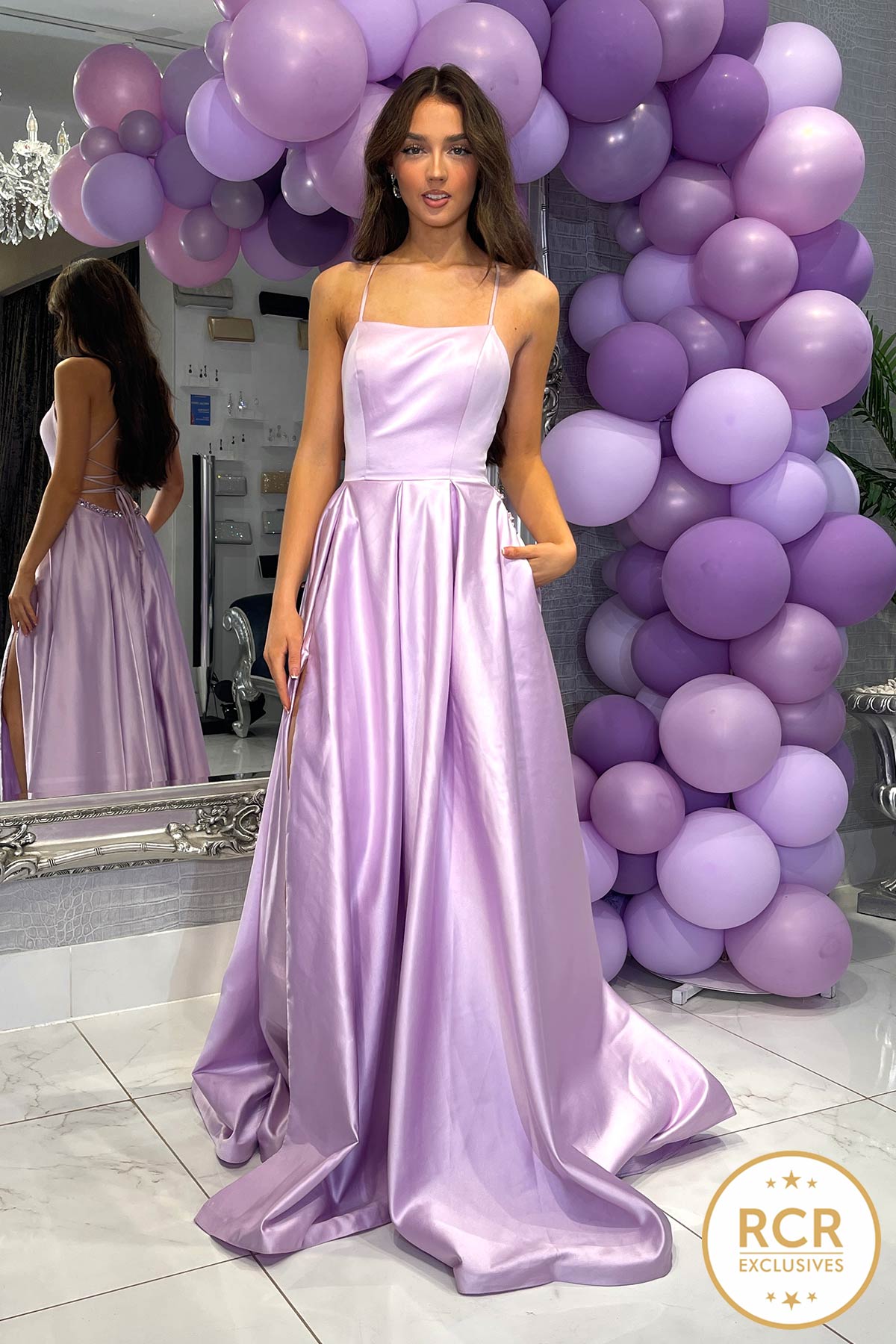 Lilac Floral & Tulle Ball Gown – Unique Vintage