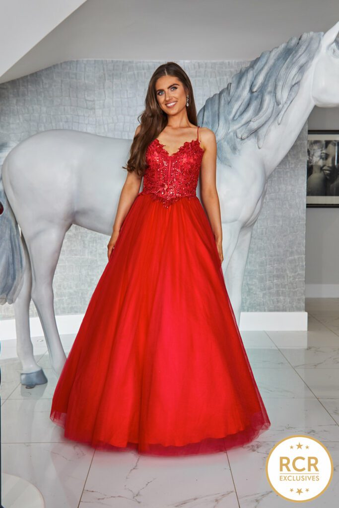 a line princess ballgown with embellished bodice and straps