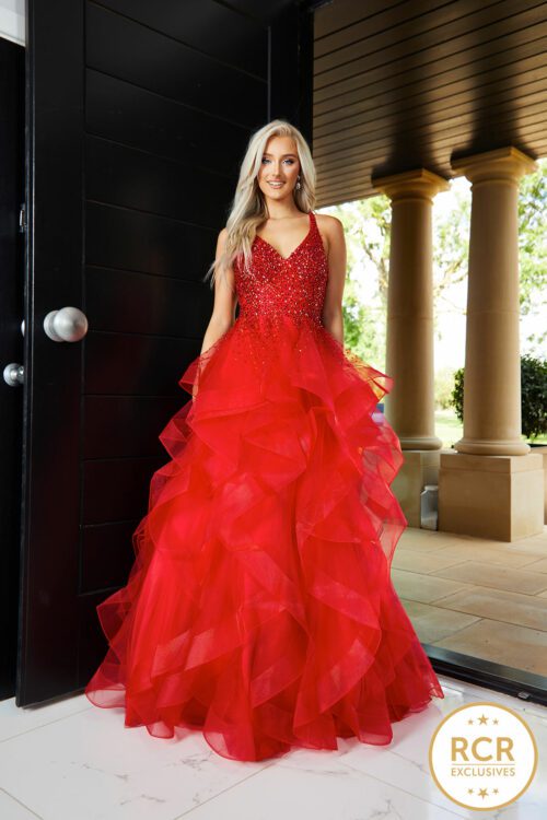 Floral Ball Gown Formal Prom Dress