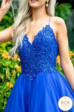 Princess Prom Dress with a beautifully detailed bodice. Shop over 3000 styles at Red Carpet Ready.