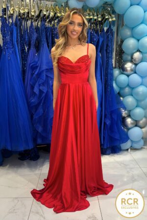 MADDISON | Red A-line Prom Dress