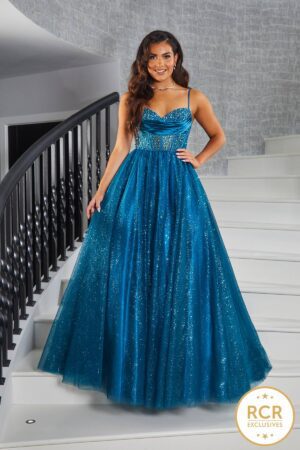 A Teal Princess Prom Dress