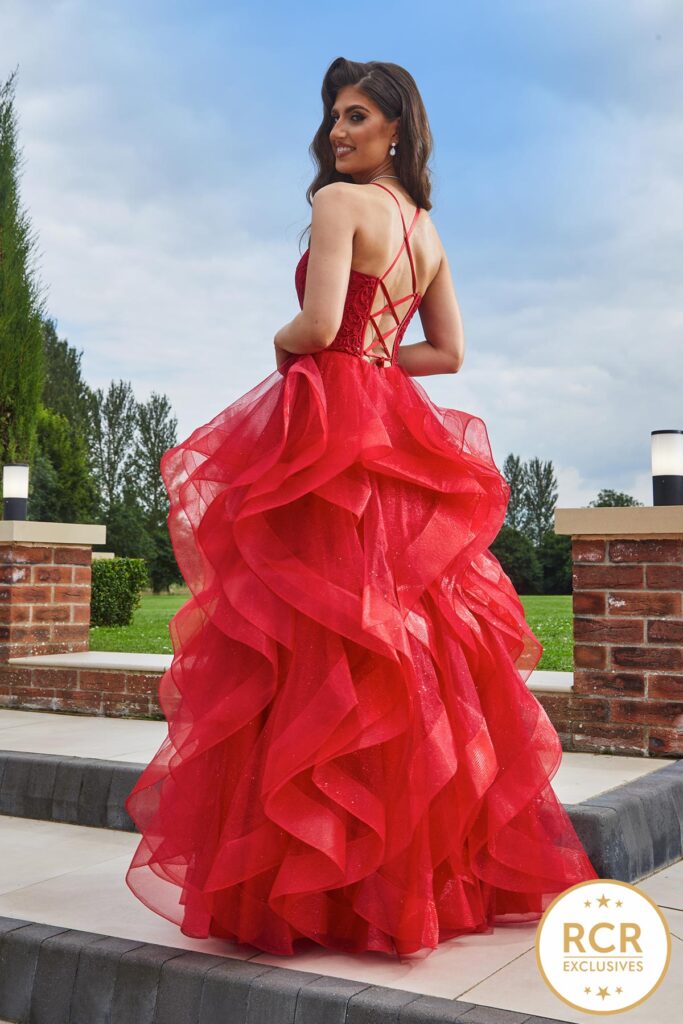 Red Ruffled Princess Dress