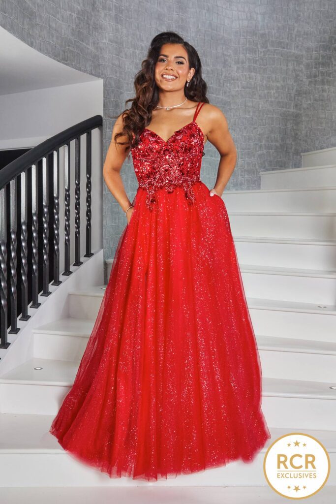 Red A-line Prom Dress