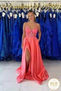 A-line Satin Prom Dress