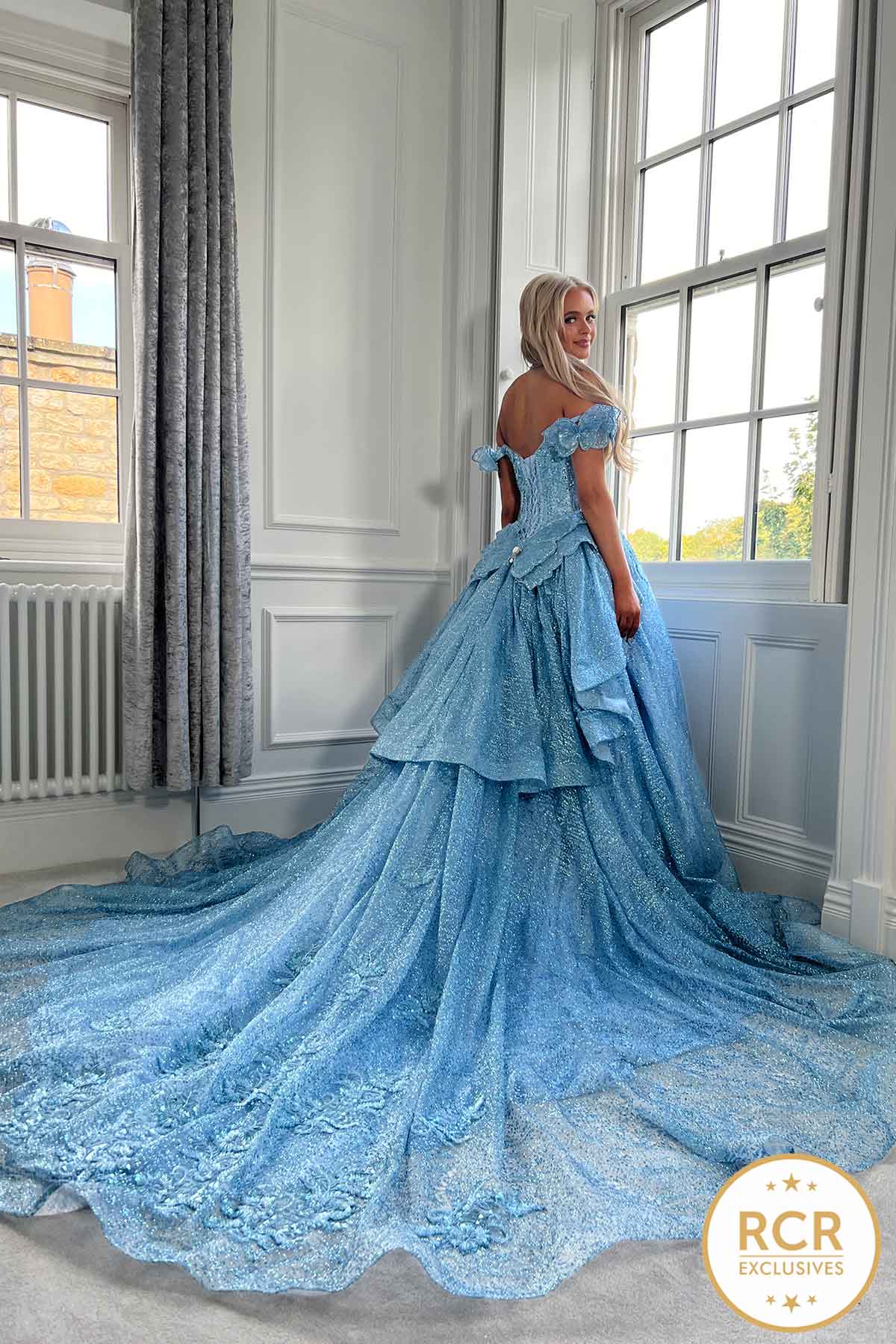 light blue ball gown dresses