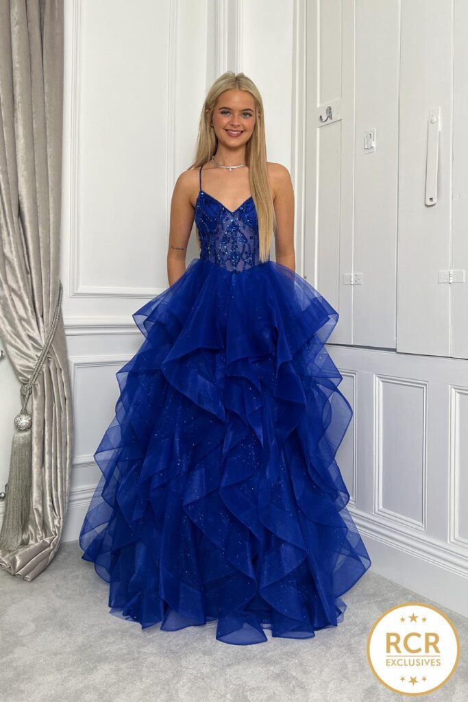 embelished corset ruffle ballgow